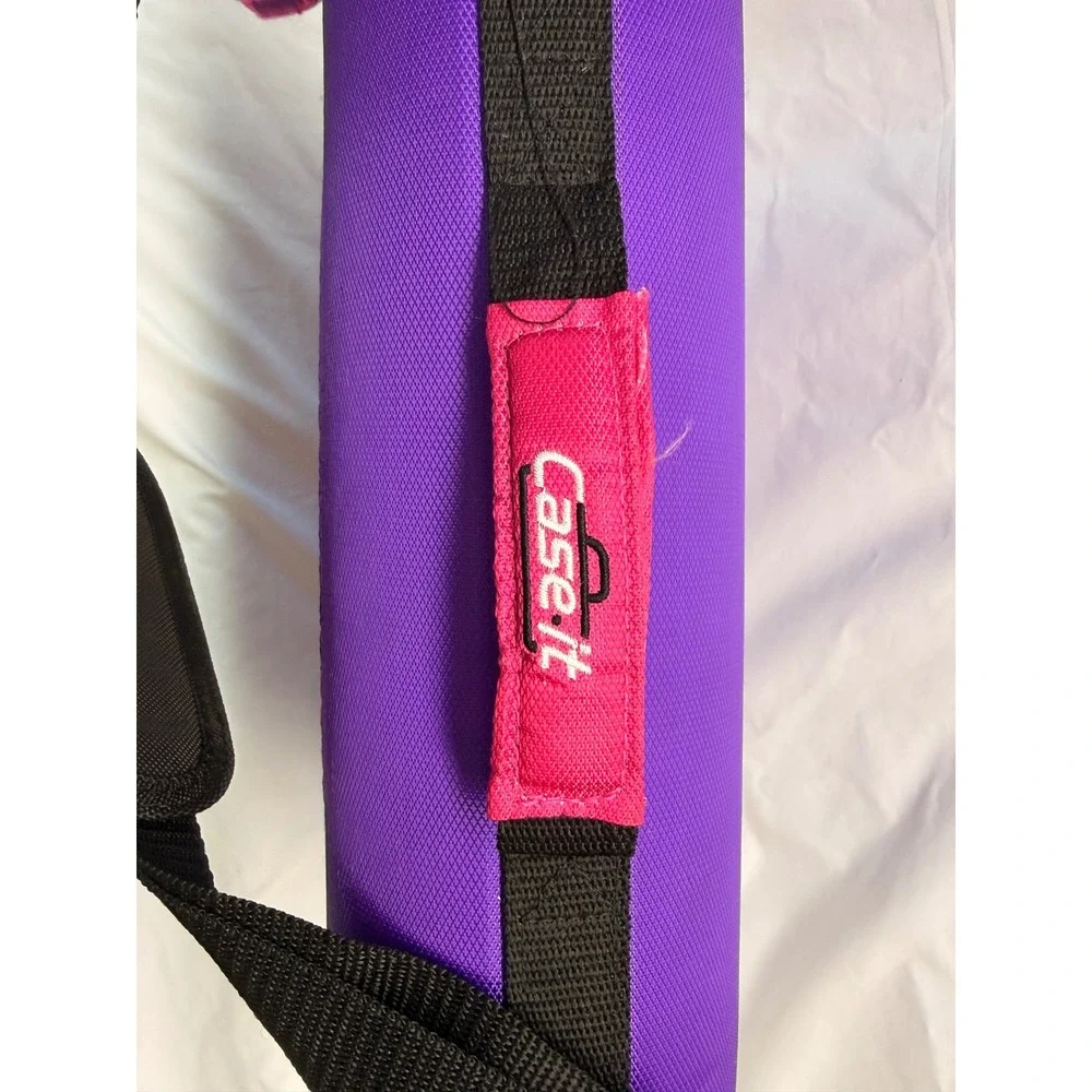Case-it Mighty Zip Tab 3 Inch Zipper Binder Galaxy Nebula Pink Purple Y2K
